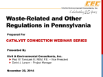 Waste-Related and Other Regulations in Pennsylvania