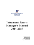 Intramural Sports Manager`s Manual 2014-2015