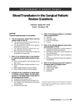 Blood Transfusion in the Surgical Patient