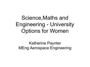 Science,Maths and Engineering - University Options for Women