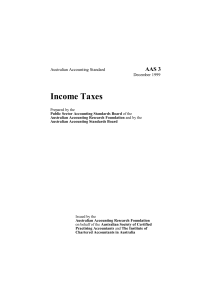 Income Taxes - Australian Accounting Standards Board