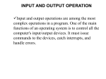 input and output operation
