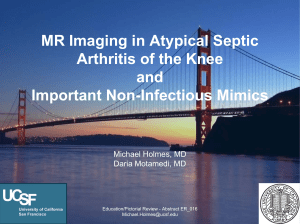 MR Imaging in Atypical Septic Arthritis of the Knee
