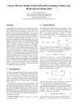 Linear Mixture Models, Full and Partial Unmixing in Multi