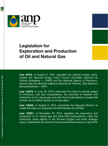 Legislation for Exploration and Production of Oil