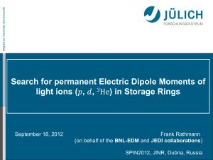 Search for permanent Electric Dipole Moments of light ions