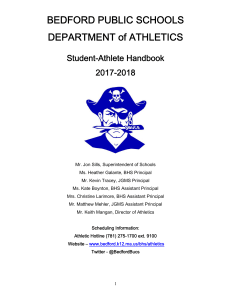 Athletics Handbook - Bedford Public Schools