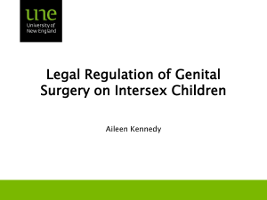 Legal Regulation of Genital *Normalising* Surgery on Intersex