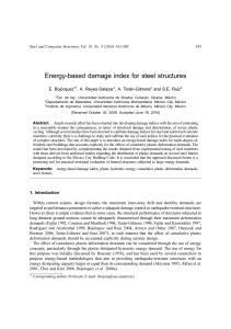 Energy-based damage index for steel structures