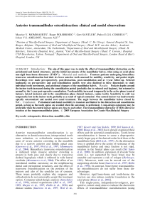 Anterior transmandibular osteodistraction: clinical and - Surgi-Tec