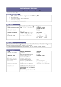 Teaching Handout – Cardiology 1