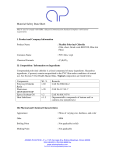 Material Safety Data Sheet