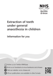 Extraction of teeth under general anaesthesia in children