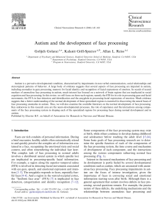 Autism and the development of face processing