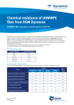 Chemical resistance of UHMWPE fiber from DSM