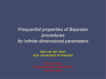 Frequentist properties of Bayesian procedures for infinite
