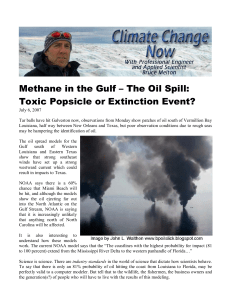 Methane in the Gulf – The Oil Spill: Toxic Popsicle or Extinction Event?