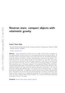 Neutron stars: compact objects with relativistic gravity