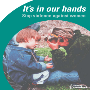 It`s in our hands - Stop Violence Against Women