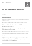 The early management of head injuries