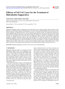 Efficacy of Nd:YAG Laser for the Treatment of Hidradenitis Suppurativa