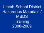 Hazardous Materials - Uintah School District