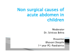Non surgical causes of acute abdomen in children