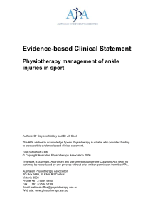 Evidence-based Clinical Statement