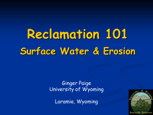 Water Erosion - University of Wyoming