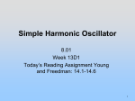 Mechanical Energy and Simple Harmonic Oscillator
