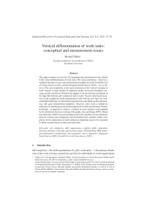 Vertical differentiation of work tasks
