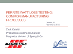 ferrite watt loss testing: common manufacturing processes