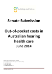 Senate Submission Out-of-pocket costs in Australian hearing health