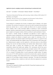 Application of passive sampling in analysis and monitoring