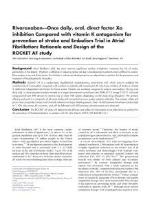 Rivaroxaban—Once daily, oral, direct factor Xa