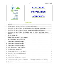 electrical installation standards