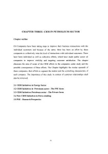chapter three: crm in petroleum sector