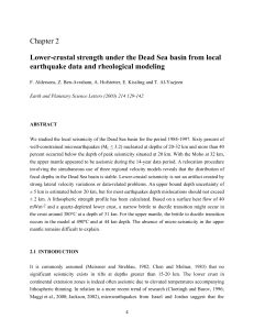 Chapter 2 Lower-crustal strength under the Dead Sea basin from