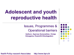 Adolescent reproductive health