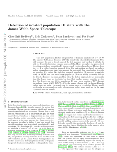 Detection of isolated population III stars with the James Webb Space