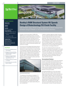 Bentley`s RAM Structural Systems V8i Speeds