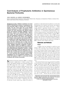 Cost-Analysis of Prophylactic Antibiotics in Spontaneous Bacterial