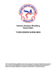 (OAWA) – Concussion Guidelines - Ontario Amateur Wrestling