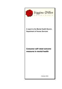 Draft progress report re the vic mental health project for Ian