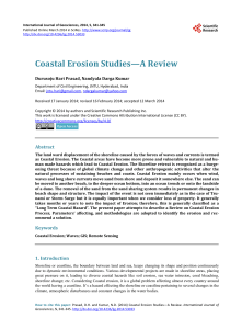 Coastal Erosion Studies—A Review