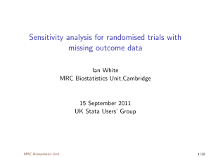 Sensitivity analysis for randomised trials with missing outcome data