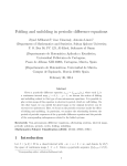 Folding and unfolding in periodic difference equations