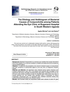 The Etiology and Antibiogram of Bacterial Causes of Conjunctivitis