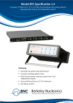 Model 855 Specification 1.4 - Berkeley Nucleonics Corporation