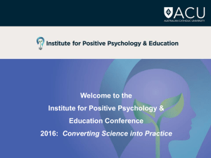 Professor Rhonda Craven - Institute for Positive Psychology